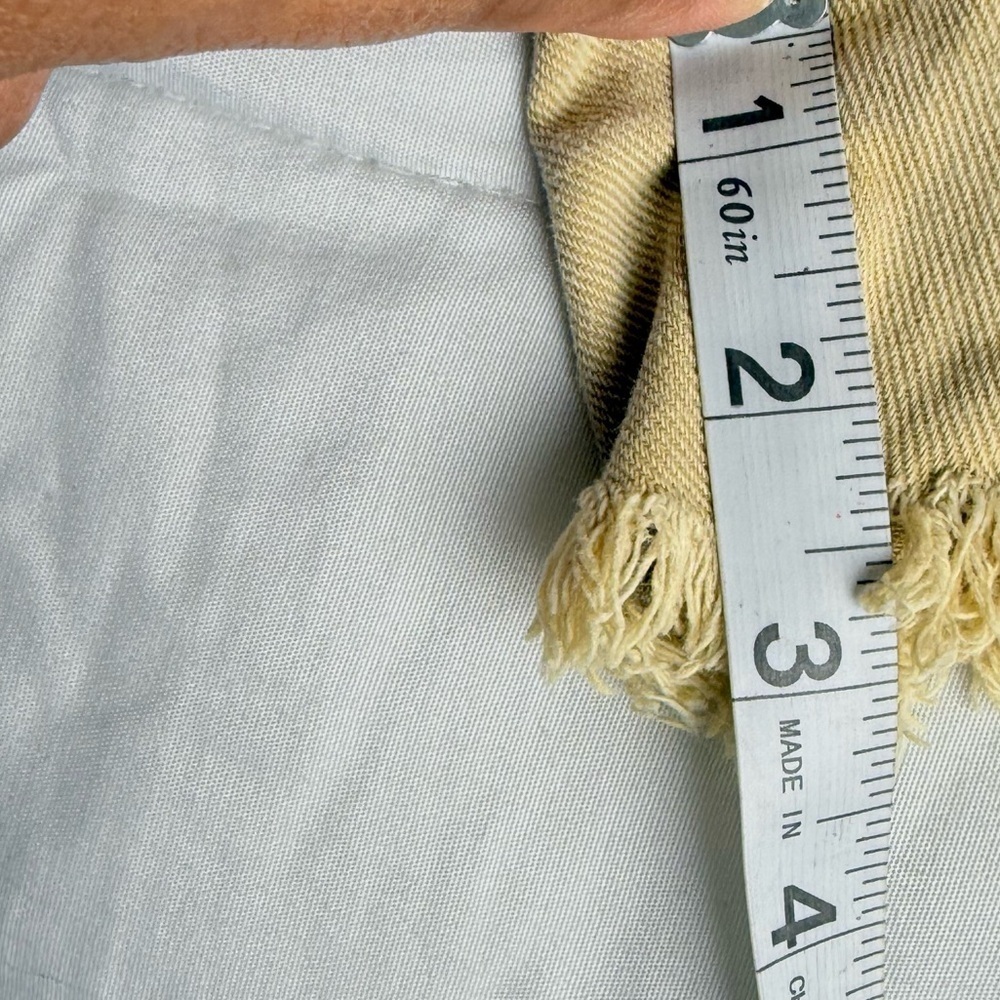 Free People Women's Cream Frayed Denim Shorts - Picture 5 of 5